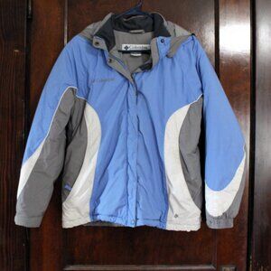 Columbia Women's Winter Jacket, Blue/White/Gray, Medium